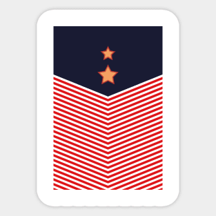 Red Stripes and Stars Sticker